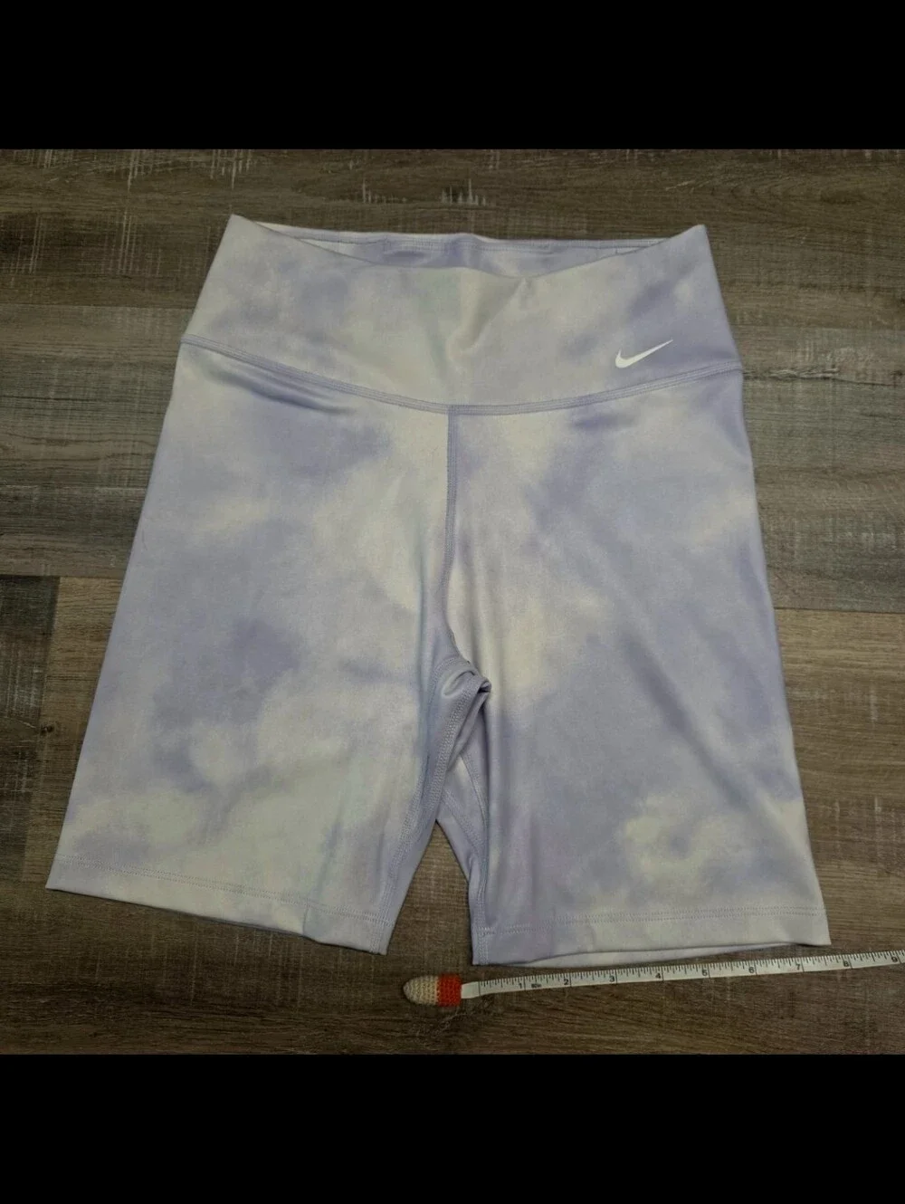 Nike Dri-FIT Tie Dye Biker Shorts Women's Small Purple High Rise Gym Yoga Run